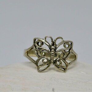 Nice sterling silver 925 butterfly ring